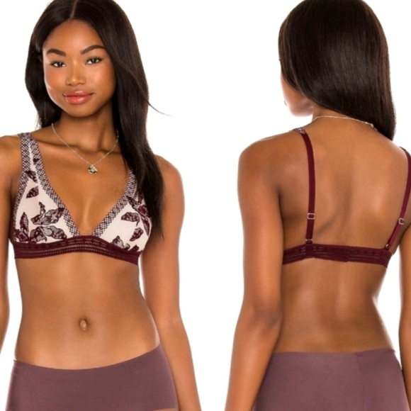 Free People Other - Free People Alia Bralette in Bordeaux Combo